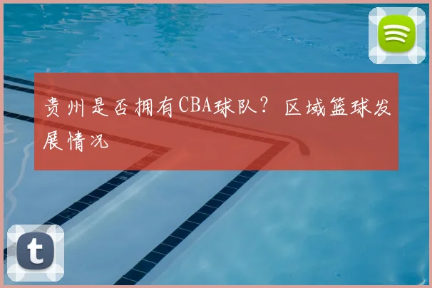 贵州是否拥有CBA球队？区域篮球发展情况